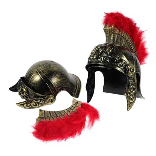 SAFIGLE 2 Stück Römischer Soldatenhelm mit Federkamm Leichter Kunststoffhelm mit Löwenmotiv und Langlebig für Historische Kostüme Fasching Theater und Mittelalter-events SAFIGLE 2 Stück Römischer Soldatenhelm mit Federkamm Leichter Kunststoffhelm mit Löwenmotiv und Langlebig für Historische Kostüme Fasching Theater und Mittelalter-events von SAFIGLE