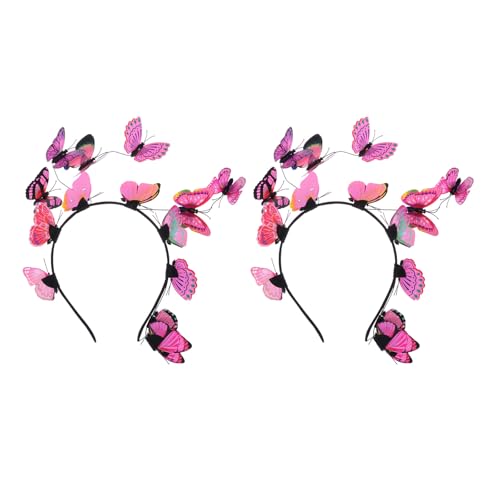 SAFIGLE 2 Stück Schmetterlings-Kopfbedeckung, Braut-Haarreif, Schmetterlings-Fascinator-Hüte, Damen, Monarch-Teeparty-Stirnband, Halloween-Kopfbedeckung, Kostüm für Frauen, Rosa SAFIGLE 2 Stück Schmetterlings-Kopfbedeckung, Braut-Haarreif, Schmetterlings-Fascinator-Hüte, Damen, Monarch-Teeparty-Stirnband, Halloween-Kopfbedeckung, Kostüm für Frauen, Rosa von SAFIGLE