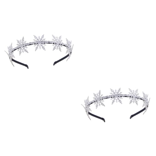 SAFIGLE 2 Stück Silberner Weihnachts Haarreif mit Glitzer Schneeflocken Leichter Haarkranz für Festlicher Kopfschmuck für Karneval Kostümparty und Weihnachtsfeier SAFIGLE 2 Stück Silberner Weihnachts Haarreif mit Glitzer Schneeflocken Leichter Haarkranz für Festlicher Kopfschmuck für Karneval Kostümparty und Weihnachtsfeier von SAFIGLE