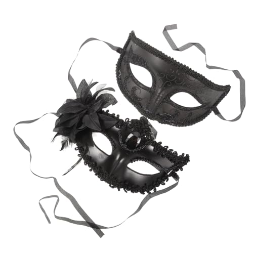 SAFIGLE 2 Stück Tanzmaske Schwarze Bekleidung Maskerade Maske Spitzenmaske Kunststoff Stoff Kostüm Party Maske Für Männer SAFIGLE 2 Stück Tanzmaske Schwarze Bekleidung Maskerade Maske Spitzenmaske Kunststoff Stoff Kostüm Party Maske Für Männer von SAFIGLE