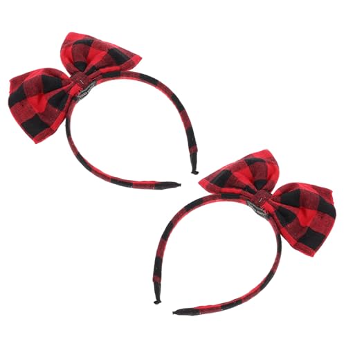 SAFIGLE 2 Stück Teiliges Haarband mit Großem Bowknot Weiches Stoff Stirnband für Mädchen Dekorative Party Haarreifen Langlebig und Angenehm zu Tragen von SAFIGLE