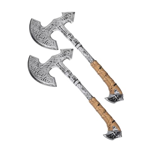 SAFIGLE 2 Stück Teiliges Halloween Deko Realistische Axt Attrappe für Kostüm Party Fotorequisite Cosplay Zubehör Gruselige Dekoration Geschenk von SAFIGLE