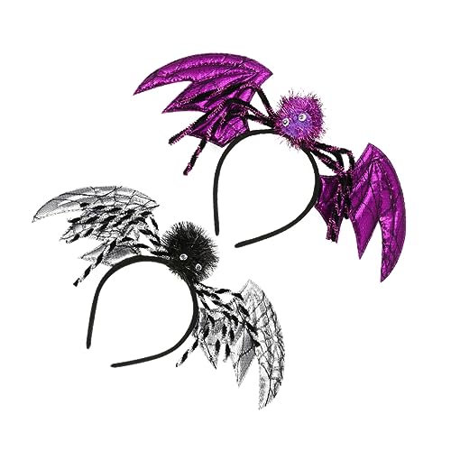 SAFIGLE 2 Stück Teiliges Halloween Haarband mit Fledermausflügeln und Spinnen Lustige Kostümaccessoires für Halloween Partys Geeignet für Erwachsene SAFIGLE 2 Stück Teiliges Halloween Haarband mit Fledermausflügeln und Spinnen Lustige Kostümaccessoires für Halloween Partys Geeignet für Erwachsene von SAFIGLE