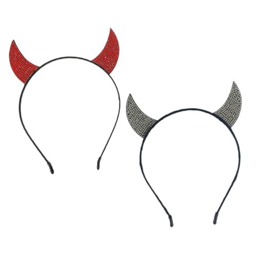 SAFIGLE 2 Stück Teiliges Halloween Teufelshörner Haarband Kostüm Kopfschmuck für Fasching Party und Cosplay Leicht und Bequem für Festlichkeiten und Feiern SAFIGLE 2 Stück Teiliges Halloween Teufelshörner Haarband Kostüm Kopfschmuck für Fasching Party und Cosplay Leicht und Bequem für Festlichkeiten und Feiern von SAFIGLE