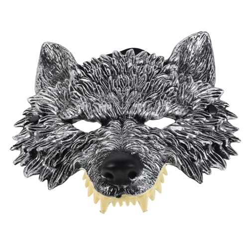 SAFIGLE 2 Stück Teiliges Wolf Halbgesichtsmaske Halloween Cosplay Masquerade Kostümmaske für Karneval und Party Erwachsene Universalgröße Leicht und SAFIGLE 2 Stück Teiliges Wolf Halbgesichtsmaske Halloween Cosplay Masquerade Kostümmaske für Karneval und Party Erwachsene Universalgröße Leicht und von SAFIGLE