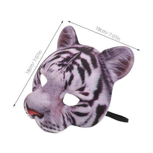 SAFIGLE 2 Stück Tiger Tiermasken für Cosplay und Kostümparty Atmungsaktive Realistische Tiergesichtsmasken für Halloween Karneval Festival und Verkleidung von SAFIGLE