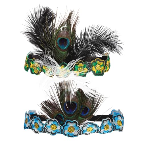 SAFIGLE 2 Stück Vintage Plume Haarband Retro Haarschmuck für Leichtes und Sicheres Kopfaccessoire für Maskerade und Fotoshootings SAFIGLE 2 Stück Vintage Plume Haarband Retro Haarschmuck für Leichtes und Sicheres Kopfaccessoire für Maskerade und Fotoshootings von SAFIGLE