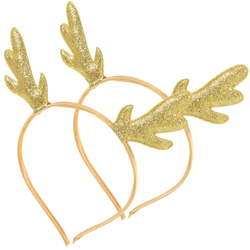SAFIGLE 2 Stück Weihnachts Haarband Goldene Pailletten Rentier Geweih Stirnband Komfortables Leichtes Haarschmuck für Weihnachten Karneval Party und Themenveranstaltungen SAFIGLE 2 Stück Weihnachts Haarband Goldene Pailletten Rentier Geweih Stirnband Komfortables Leichtes Haarschmuck für Weihnachten Karneval Party und Themenveranstaltungen von SAFIGLE