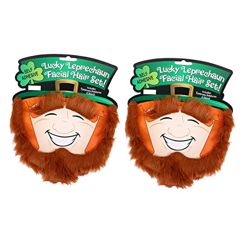 SAFIGLE 2 Stück Weihnachtsmann Bart Partydekorationen Maskerade Masken Halloween - Aufkleber Haarkostüm Fake Schnurrbart Fake Mustache Kleidung Partybart Cosplay - Bart Textil - Orange von SAFIGLE