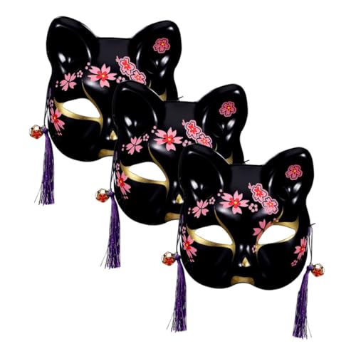 SAFIGLE 2 Stücke Maske Wolf Fuchs Maskerade Kimono Cosplay Kostüm Kimono Kostüm Halloween Kostüm Cosplay Kimono Kostüm Prop Kunststoff Schwarz SAFIGLE 2 Stücke Maske Wolf Fuchs Maskerade Kimono Cosplay Kostüm Kimono Kostüm Halloween Kostüm Cosplay Kimono Kostüm Prop Kunststoff Schwarz von SAFIGLE