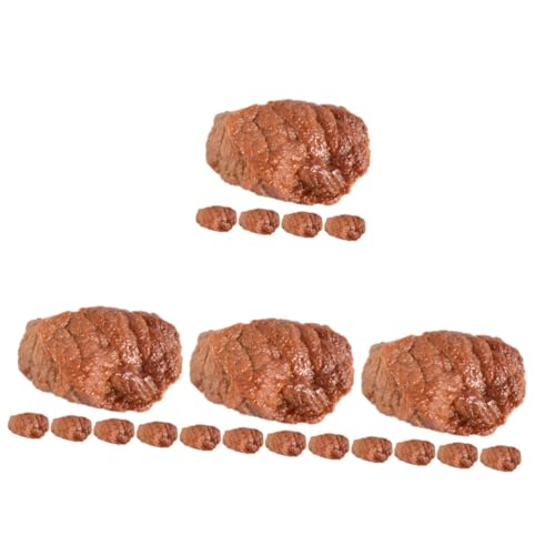 SAFIGLE 20 STK Beef-Nugget-Modell Spielzeuge Lebensechtes Lebensmittelmodell Küchenfleischmodell Requisite Für Gefälschtes Fleisch in Der Küche Küchendekor Schmecken PVC Essen Spielen von SAFIGLE