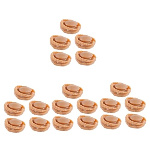 SAFIGLE 20 STK Simulierte Mini-Abalone Spielzeuge Mini- -Rollenspiel Mini-Food-Requisite Dekoratives Mini-Essen Food-Modell Puppenhaus-Essens-Requisite Essen Spielen Plastik Teller von SAFIGLE