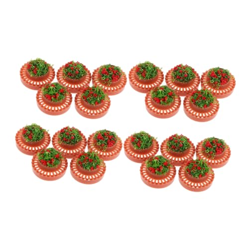 SAFIGLE 20 Stück Miniatur Plastik Blumenpflanzkübel für Sandtisch Landschaftsbau Leichte Miniatur Blumenkübel für Modellbau und Puppenhaus Zubehör von SAFIGLE