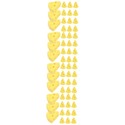 SAFIGLE 200 STK Käseimitat Miniatur-puppenhauszubehör Dessert-Ornament Tischminiaturen Simuliertes Käsemodell Zarte Käsemodelle Mini-Ohrstecker Mini-dekor Kleine Dinge Harz Creme von SAFIGLE
