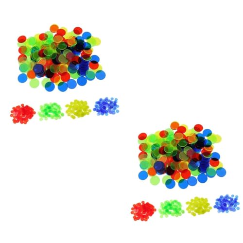 SAFIGLE Chips 200 STK Modellierung mathematischer Konzepte Glatte Oberfläche transparente Farben Lieferungen Spiel-Bingo-Chips Spielwährung Plastikmünzen Zubehör Verstreute Perlen von SAFIGLE