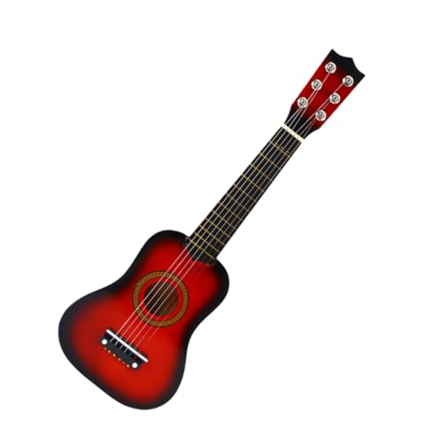 SAFIGLE 23 Spielzeuggitarre Anfänger Gitarre Musikspielzeug Kindergitarre rot Spielzeug Mini-Spielzeug Kinder Gitarre Ukulele Zubehör Hawaii Musikinstrument Kleinkind Bambus von SAFIGLE