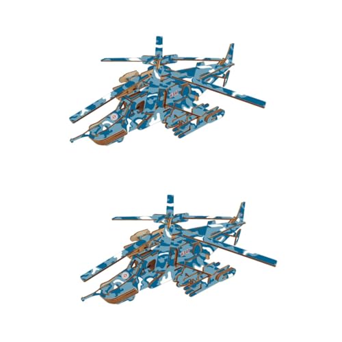 SAFIGLE 2St Puzzle-Spielzeug Kampfflugzeug Spielzeug Holzspielzeug Lernspielzeug aus Holz Lipgloss-Kit Rätsel Modelle 3D-Puzzle Holzpuzzle schneiden Suite einstellen Bambus von SAFIGLE
