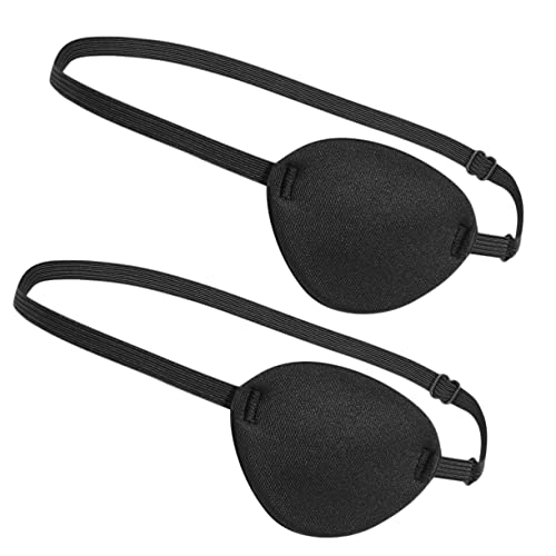 SAFIGLE 2st Schädel Augenflecken Augenmasken Für Piratenkapitäne Piraten-augenklappe Cosplay-Brille Faule Augenklappe Herd Schutz Für Kinder Einzelnes Auge Karibisches Meer Spielzeug 3D von SAFIGLE