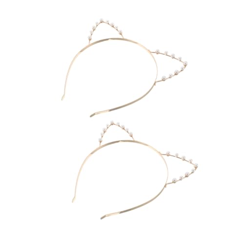 SAFIGLE 2Stücke Perlen Katzenohren Stirnband für Damen und Haarstyling Accessoire für Kostümpartys Halloween und Cosplay Vielseitiges Haarband mit Charmantem Design SAFIGLE 2Stücke Perlen Katzenohren Stirnband für Damen und Haarstyling Accessoire für Kostümpartys Halloween und Cosplay Vielseitiges Haarband mit Charmantem Design von SAFIGLE