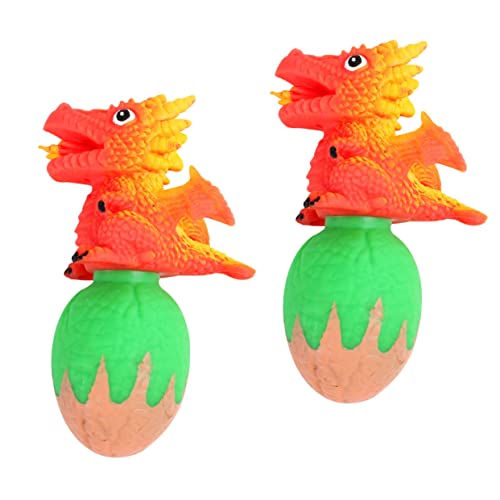 SAFIGLE 2st Dinosaurier-Ei-Spielzeug Entzückendes Entlüftungsspielzeug Dekompressions-Dinosaurier-Eier-Spielzeug Spielzeug Entlüften Lernspielzeug Kugel Quetschen Elastizität Kind Plastik von SAFIGLE