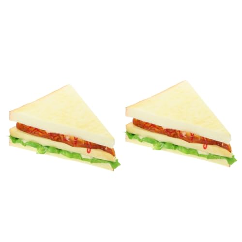 SAFIGLE 2st Simulations-Sandwich Brotspender Falsches Fleisch Miniaturlebensmittel Realistisch Lebensmittelspielzeug Für Die Küche Gefälschtes Essen Küchenessen Vorgeben Künstlich von SAFIGLE