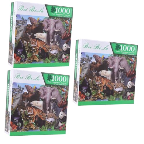3 Sätze À 1000 Stück Rätsel für Erwachsene Puzzle Rätsel Geschenk Papier Spielzeug von SAFIGLE