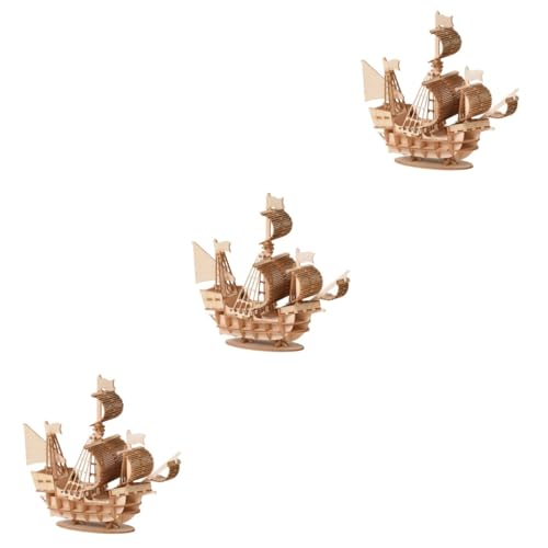 SAFIGLE 3 Sätze Puzzles Aus Holz Holzhandwerksbaumodell Mechanisches Puzzle Spielset Für Kinder Holzpuzzle Großrätsel Für Kinder Spielzeug Einstellen 3D Hölzern Dreidimensional von SAFIGLE