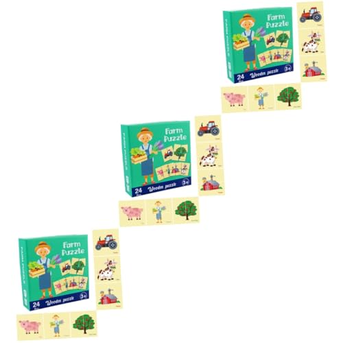 SAFIGLE 3 Sätze Kognitives Rätsel der Erleuchtung Spielset für Kinder Puzzle-Spielzeug Kinder rätsel Spielzeug für Kleinkinder Kinderspielzeug Frühpädagogisches Spielzeug Kleinkind-Puzzle von SAFIGLE