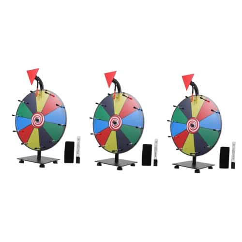 SAFIGLE 3 Sätze Schicksalsrad Radträger Farbe Preisrad Spielzeuge löschbares Tischpreisrad Abwischbares Preisrad für den Tisch schwer Preis- Tischrad Roulette großer Plattenteller Plastik von SAFIGLE
