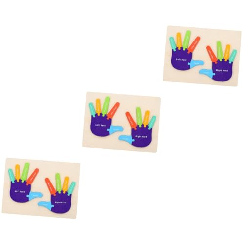SAFIGLE 3 Sätze Stereo-Puzzle Für Kinder Palmenförmige Puzzle-spielzeuge Puzzles Für Kleinkinder Im Alter Von 1-3 Jahren Kleinkindspielzeug Holz 3D Dreidimensional Produkte Für Kinder von SAFIGLE