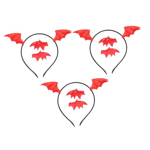 SAFIGLE 3 Satz Teiliges Fledermaus Haarreif Halloween Kostüm Accessoires mit Haarklammer für Erwachsene Stilvolles Party Haarband für Halloween Cosplay und Tier mottoparty von SAFIGLE