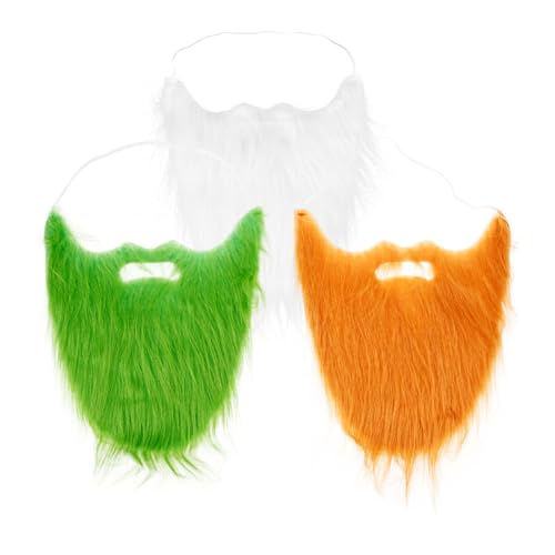 SAFIGLE 3 Stück Durchführung von Bart-Requisiten Haarwachs Männer Bartfarbe Halloween oblaten wampir Halloween Performance-Cosplay-Bart realistischer Bart für Maskerade Hochtemperaturdraht von SAFIGLE