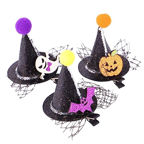 SAFIGLE 3 Stück Halloween Haarschmuck Kleine Spitze Hexenhüte aus Kunstleder Langlebige Cosplay Haarklammern für Party Festival Karneval Zufällige Designs Sicher und Detailreich SAFIGLE 3 Stück Halloween Haarschmuck Kleine Spitze Hexenhüte aus Kunstleder Langlebige Cosplay Haarklammern für Party Festival Karneval Zufällige Designs Sicher und Detailreich von SAFIGLE