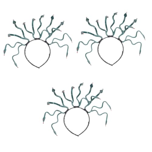 SAFIGLE 3 Stück Halloween Kostüm Schlangen Kopfschmuck Medusa Stil Stabiles Langlebiges Material Bequemes Tragen für Damen und Mädchen für Party Cosplay und Fasching SAFIGLE 3 Stück Halloween Kostüm Schlangen Kopfschmuck Medusa Stil Stabiles Langlebiges Material Bequemes Tragen für Damen und Mädchen für Party Cosplay und Fasching von SAFIGLE