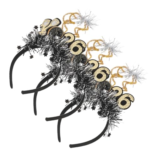 SAFIGLE 3 Stück Kopfbedeckung für die Neujahrsparty Kopfbedeckung für die Silvesterparty frohes neues jahr kopfbedeckungen Neujahrspapierhaarbänder neue Stirnbänder Maozhai -Stoff Schwarz SAFIGLE 3 Stück Kopfbedeckung für die Neujahrsparty Kopfbedeckung für die Silvesterparty frohes neues jahr kopfbedeckungen Neujahrspapierhaarbänder neue Stirnbänder Maozhai -Stoff Schwarz von SAFIGLE