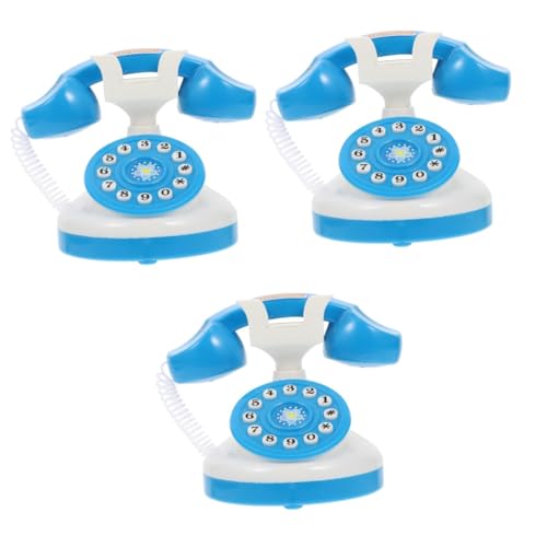SAFIGLE 3 STK Simuliertes Telefon Vintage-Telefon Baby-Klavier Mini-telefone Baby Telefon Spielzeug Mini-Handy Puppe Plastik Spielzeugset Kind Waschmaschine von SAFIGLE
