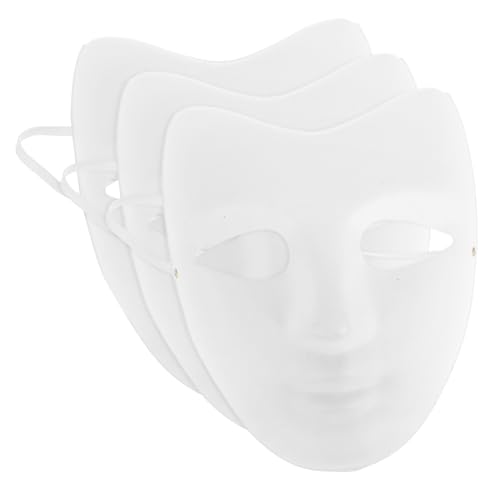 SAFIGLE 3 Stück Teiliges Diy Papierpulp Masken Weiß Bemalen Leere Peking Gesichtsmaske für Basteln Traditionelle Handwerkskunst Geeignet für Halloween Karneval und Festveranstaltungen SAFIGLE 3 Stück Teiliges Diy Papierpulp Masken Weiß Bemalen Leere Peking Gesichtsmaske für Basteln Traditionelle Handwerkskunst Geeignet für Halloween Karneval und Festveranstaltungen von SAFIGLE