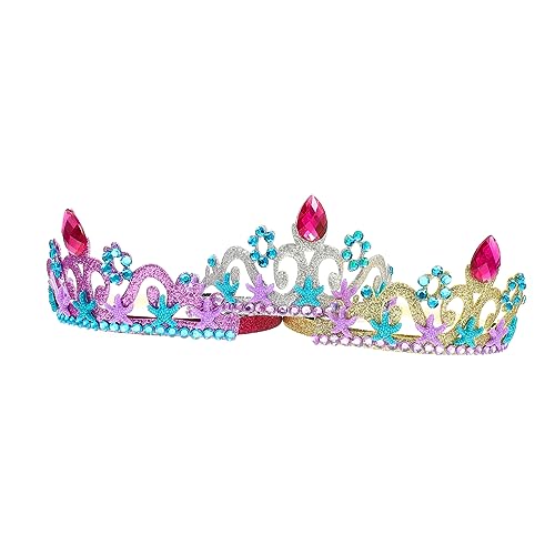 SAFIGLE 3 Stück Teiliges Haarreif mit Meerjungfrau Design Leichte Langlebige Party Gelb und Silber Glitzernde Ocean Themen Haaraccessoires für Mädchen zu Geburtstagen und Festen von SAFIGLE
