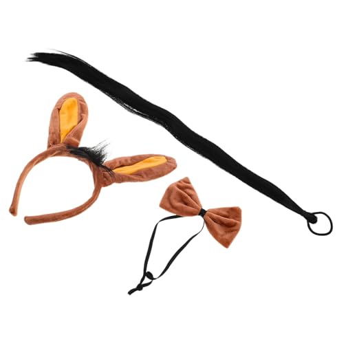 SAFIGLE 3 Stück Teiliges Halloween Esel Kostüm Set mit Donkey Cosplay Stirnband und Fliege Braunes Tierkostüm Zubehör für Karneval Party Aufführungen SAFIGLE 3 Stück Teiliges Halloween Esel Kostüm Set mit Donkey Cosplay Stirnband und Fliege Braunes Tierkostüm Zubehör für Karneval Party Aufführungen von SAFIGLE