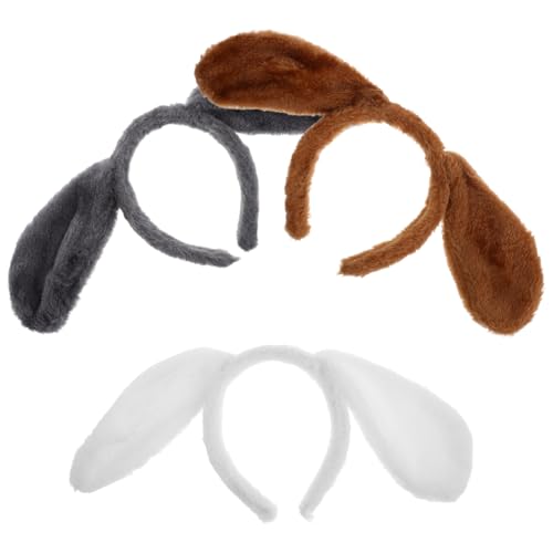 SAFIGLE 3 Stück Teiliges Hundeohren Stirnband für Niedliches und Weiches Haarband mit Plüsch Tierohren Accessoire für Partys und Kostüme Weißem Grauem und Braunem Hundedesign SAFIGLE 3 Stück Teiliges Hundeohren Stirnband für Niedliches und Weiches Haarband mit Plüsch Tierohren Accessoire für Partys und Kostüme Weißem Grauem und Braunem Hundedesign von SAFIGLE