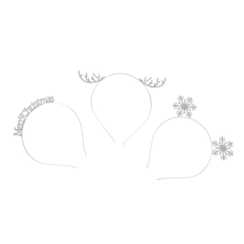 SAFIGLE 3 Stück Teiliges Weihnachts Stirnband mit Strass Festliches Haarschmuck Dekoratives Cosplay Stirnband für Partys Geburtstagsfeiern und Karneval von SAFIGLE