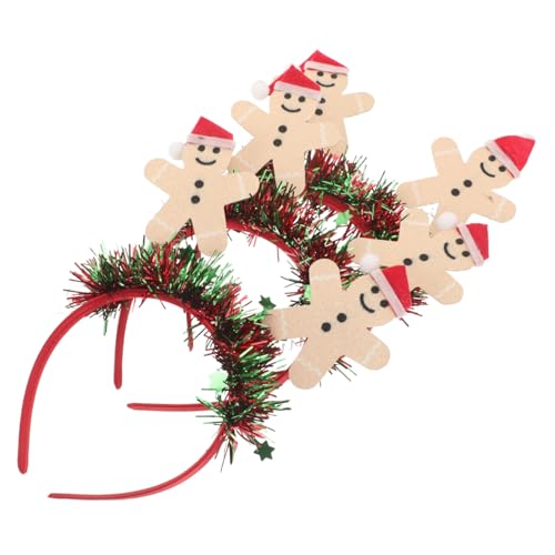 SAFIGLE 3 Stück Teiliges Weihnachtskopfband Lustige Gingerbread Haarschmuck für Festliche Anlässe Geeignet für Weihnachtsfeiern Fotoboxen und Familienspaß SAFIGLE 3 Stück Teiliges Weihnachtskopfband Lustige Gingerbread Haarschmuck für Festliche Anlässe Geeignet für Weihnachtsfeiern Fotoboxen und Familienspaß von SAFIGLE