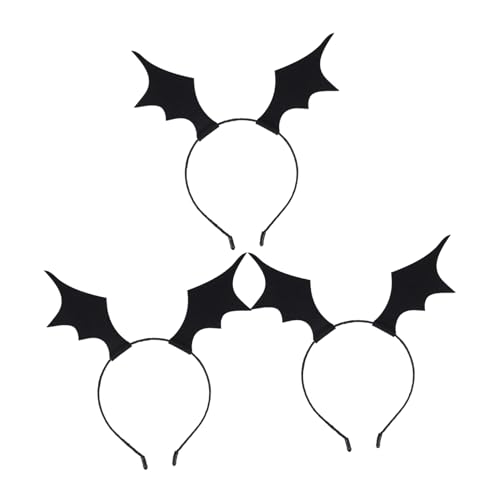 SAFIGLE 3-teiliges Stirnband-set mit Flügeln für Halloween-kostüme Bequem Kratzfest Haarband Haarspange von SAFIGLE