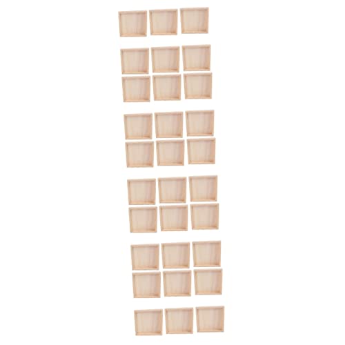 SAFIGLE 30 STK Spielzeughalter Hexaeder-malpuzzle Holzblock-Puzzle-tablett Kinder Rätsel Kunsttablett Aus Holz Holztabletts Unvollendet Hölzerne Halterung Bambus 3D Lagerung von SAFIGLE