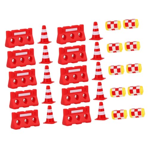 SAFIGLE 30St Straßenschild Spielzeug BAU-Verkehrszeichen-Spielzeug Verkehrskegel-Spielset verkehrserziehung verkehrszeichen Spielzeug Mini-Ornamente Kinderspielzeug Mini- von SAFIGLE