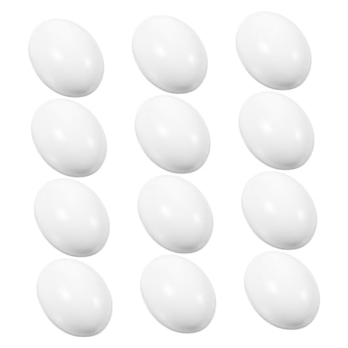 SAFIGLE 36 STK Dekompressionsspielzeug Für Eier Holzeier Eier Basteln Gefälschtes Ei Eierdekorationen Für Den Desktop Party-Eier-Dekorationen Eierhölzer Weiß Prise Musik Lebensmittel TPR von SAFIGLE