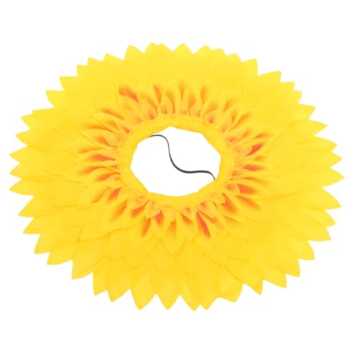 SAFIGLE 3st Sonnenblumen-kopfschmuck Partyzubehör Sonnenblumenkostüm Für Erwachsene Mädchenkleidung Deko-accessoire Baby Mädchen Hüte Cosplay-zubehör Kleinkind Gesichtsmaske Erwachsener von SAFIGLE