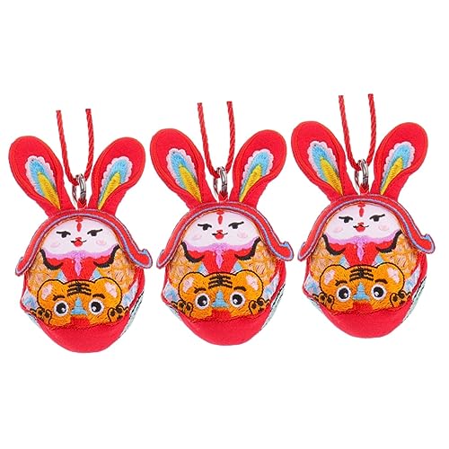 SAFIGLE 3St Maskottchen-Puppe Plüschtier Sternzeichen Tierpuppe Plüschfigurenspielzeug Spielzeuge Kaninchen Stofftier Kaninchen-Maskottchen hängen Hase schmücken Geschenk Baby Baumwolle von SAFIGLE