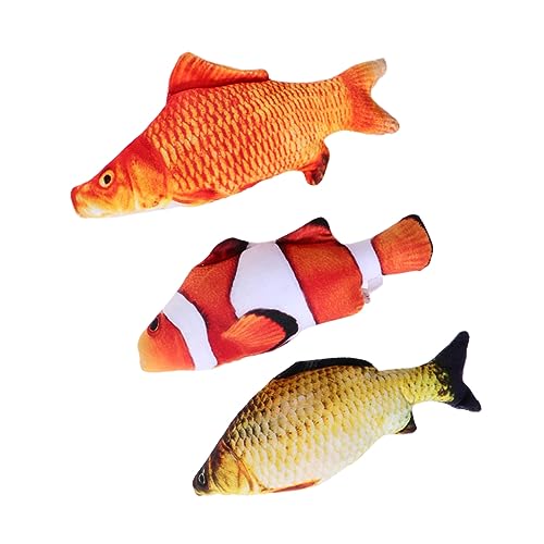 SAFIGLE 3St lustige Spielzeuge das Weihnachten Fischvorräte Hausdekorationen für zu Hause EIN Weihnachten 3D-Fischkissen Fisch-Wurfskissen Fisch Stofftier Fisch Kissen Katzenminze Saury von SAFIGLE