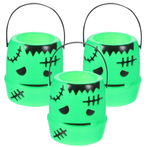 SAFIGLE 3er Set Mini-KüRbis-Eimer FüR Halloween, Handgehaltene Plastik-SüßIgkeitenbehäLter, Perfekt FüR Kinder, Party-Dekoration Und Trick-or-Treat, GrüN SAFIGLE 3er Set Mini-KüRbis-Eimer FüR Halloween, Handgehaltene Plastik-SüßIgkeitenbehäLter, Perfekt FüR Kinder, Party-Dekoration Und Trick-or-Treat, GrüN von SAFIGLE